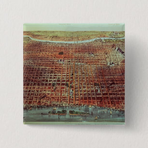 General View of Philadelphia, 1875 Button