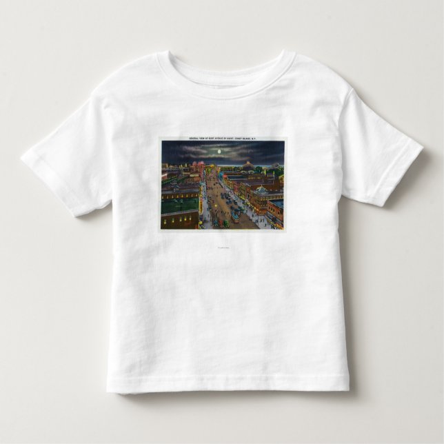 General View of Surf Avenue at Night Toddler T-shirt (Front)