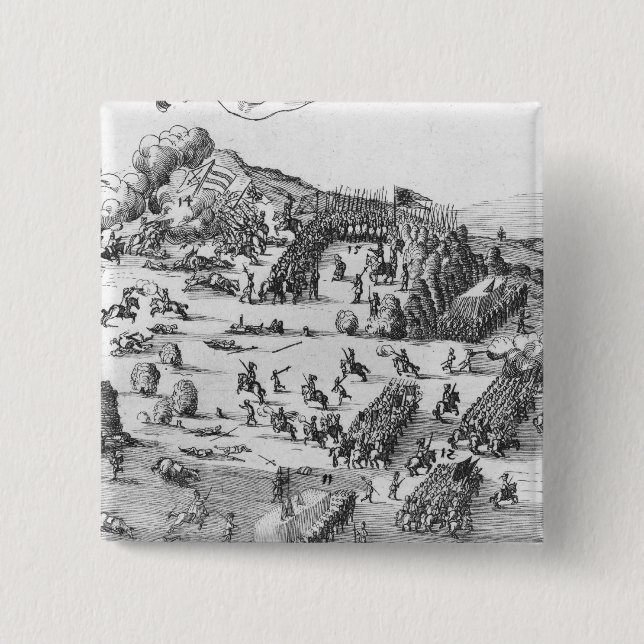 General view of the battle of Muhlberg Pinback Button (Front)