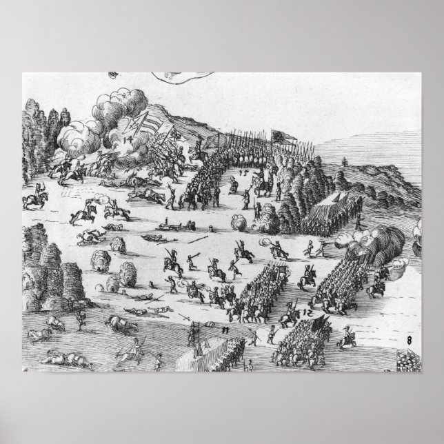 General view of the battle of Muhlberg Poster (Front)