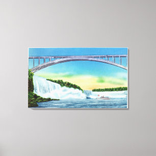 General View of the Falls and the Rainbow Canvas Print