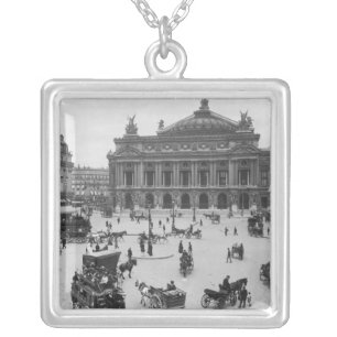 General view of the Paris Opera House Silver Plated Necklace