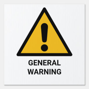General Warning Label, Hazard Notice Sign