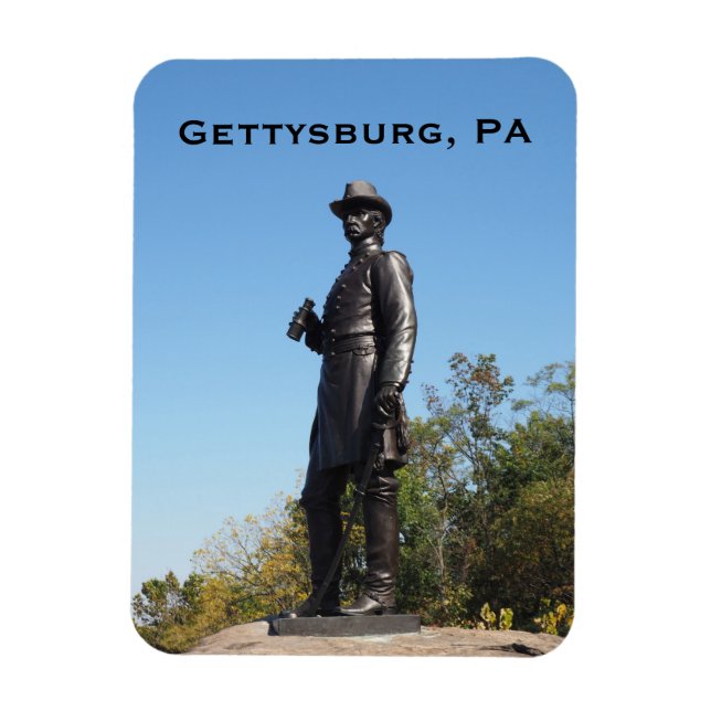 General Warren statue in Gettysburg PA Magnet (Vertical)