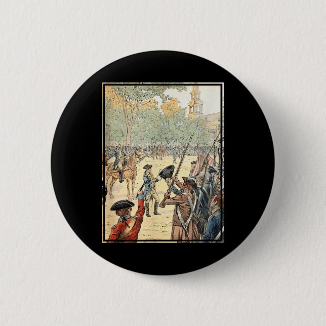 General Washington Commanding Continental Army  Button (Front)