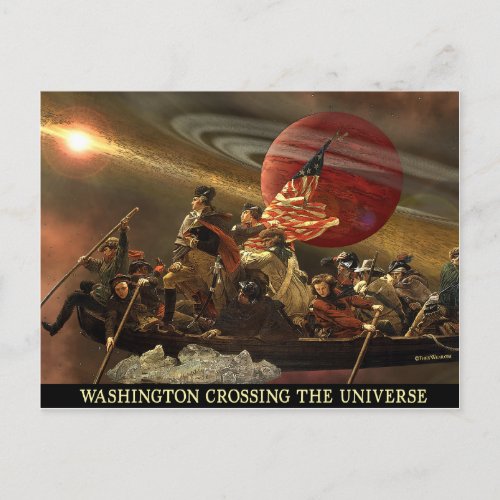 General Washington Crossing the Universe Postcard
