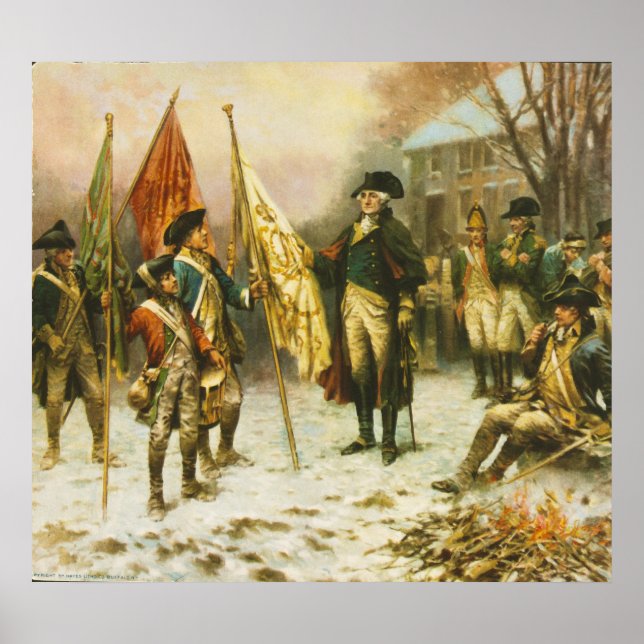 General Washington Inspecting the Captured Colors Poster (Front)