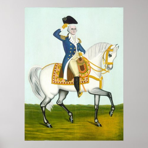 General Washington on a Charger _ Fine Art Poster