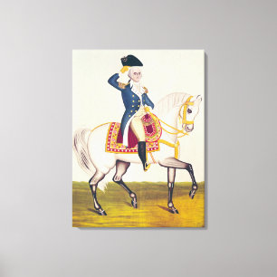 General Washington on a White Charger, c.1835 Canvas Print