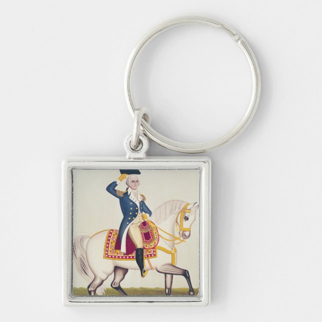 General Washington on a White Charger, c.1835 Keychain (Front)