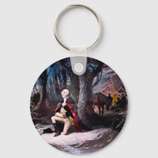 General Washington Praying at Valley Forge, PA Keychain