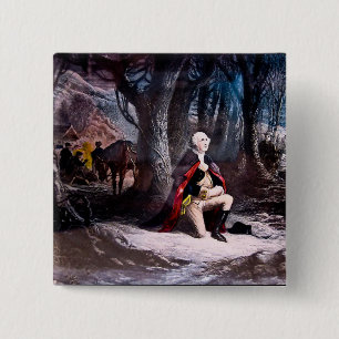General Washington Praying at Valley Forge, PA Pinback Button