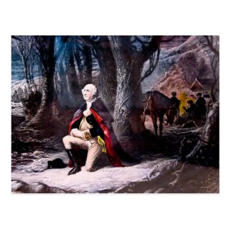 General Washington Praying at Valley Forge, PA Postcard