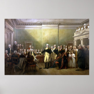 General Washington Resigning His Commission Poster
