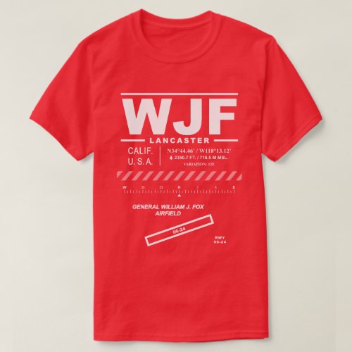 General William J Fox Airfield WJF T_Shirt