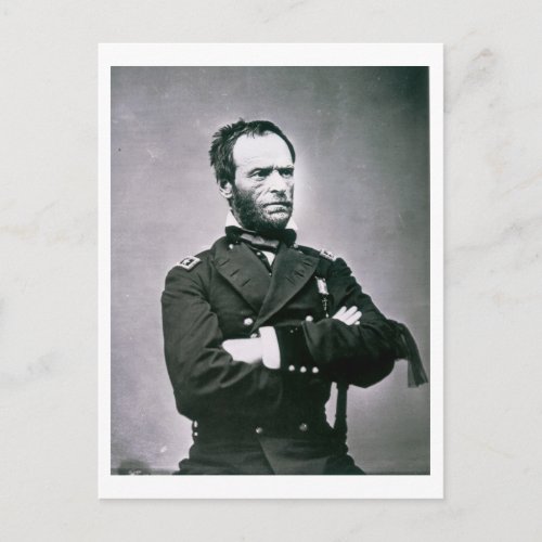 General William T Sherman 1820_91 bw photo Postcard
