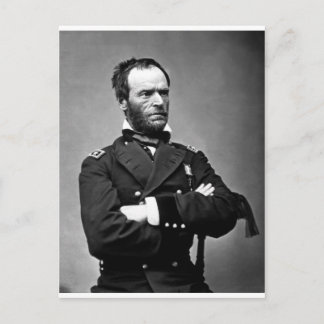 General William Tecumseh Sherman, 1865. Postcard
