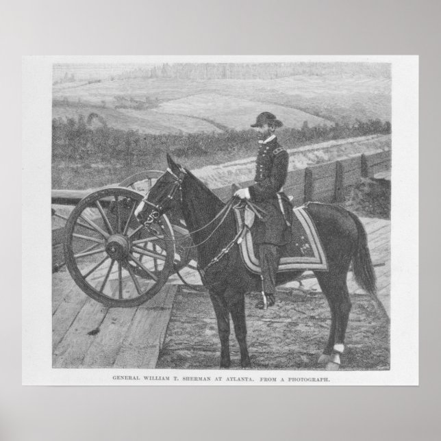 General William Tecumseh Sherman at Atlanta Poster (Front)