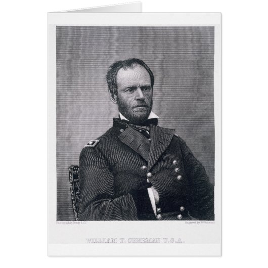 General William Tecumseh Sherman, engraved after a Cards (Front)