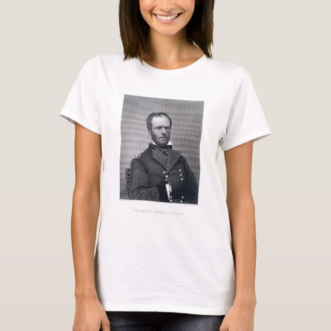 General William Tecumseh Sherman, engraved after a T-Shirt (Front)