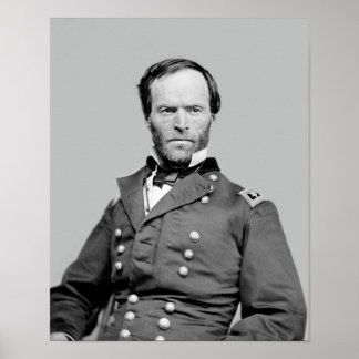 General William Tecumseh Sherman Portrait - 1864 Poster