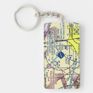 General WM J Fox Airfield chart / taxi diagram Keychain
