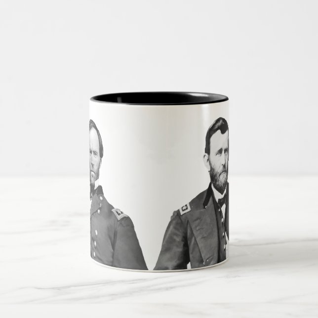Generals Sherman and Grant Two-Tone Coffee Mug (Center)
