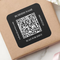 Generate QR Code Business Name Website Promo Black