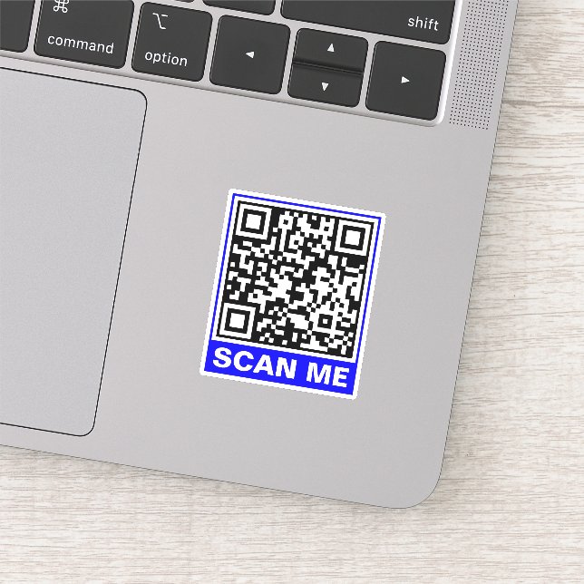 Generate Simple QR Code (Scan Me) Modern  Sticker (Detail)