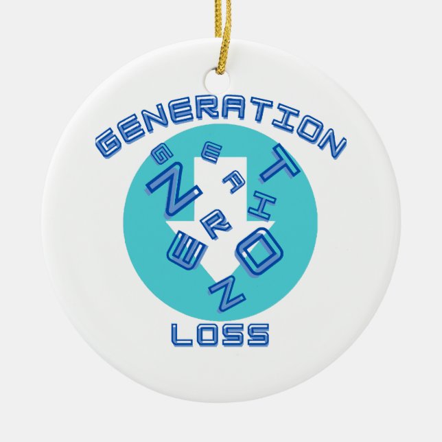 Generation loss  ceramic ornament (Front)