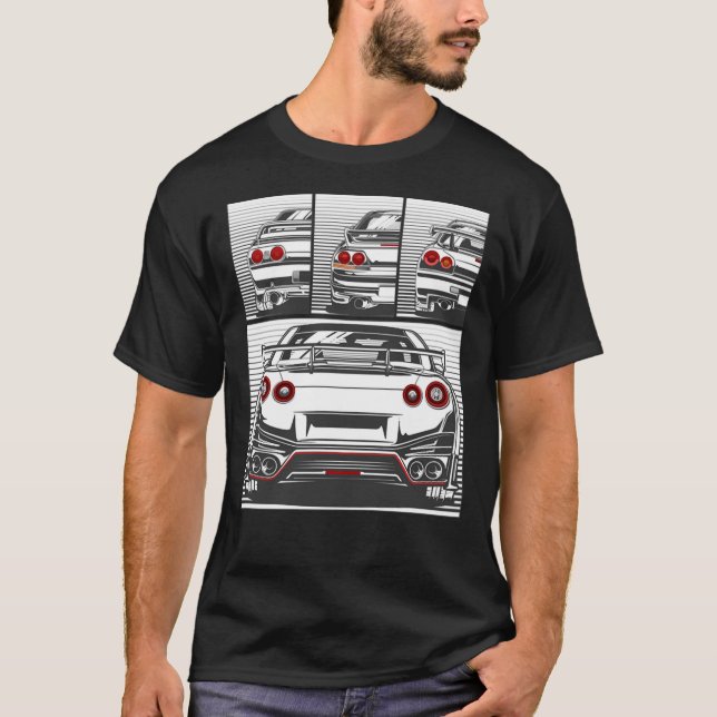 Generation Of Nissan Gtr Series 168 Classic T-Shir T-Shirt (Front)