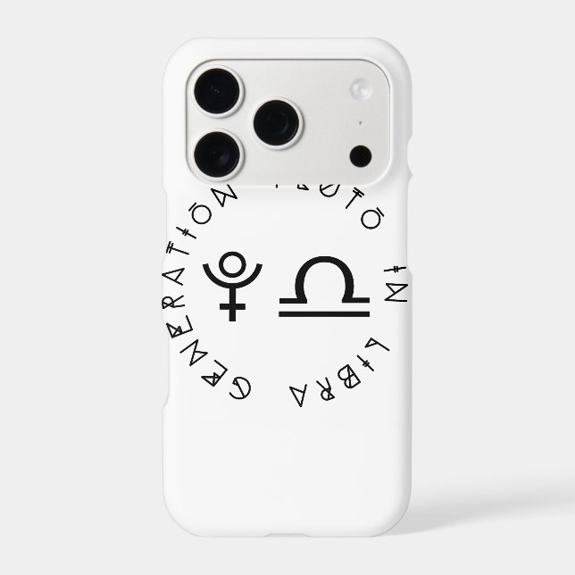 Generation Pluto in Libra Astrology Zodiac Iphone Case (Back)