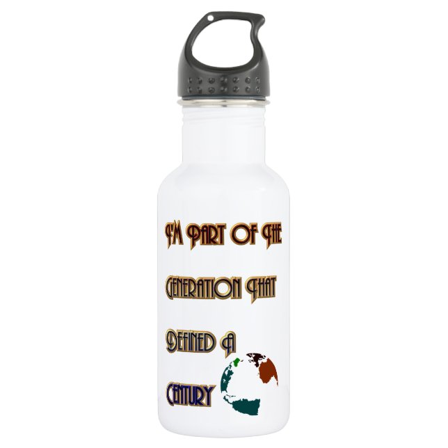 Generation That Defined A Century Stainless Steel Water Bottle (Front)