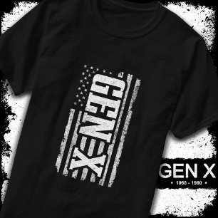 Generation X American Flag Proud Gen Xer Gen X T-Shirt