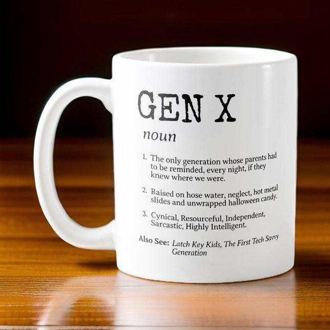 Generation X Definition Typography Mug (Creator Uploaded)