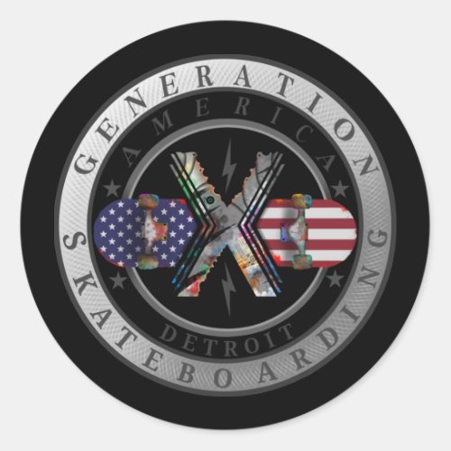 Generation X Detroit Classic Round Sticker