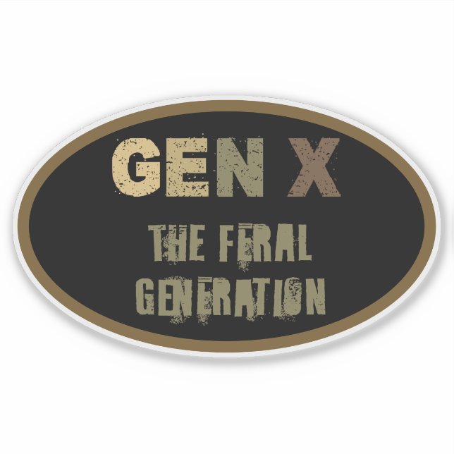 Generation X—The Feral Generation Sticker (Front)