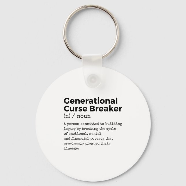 Generational Curse Breaker Definition Melanin Blac Keychain (Front)
