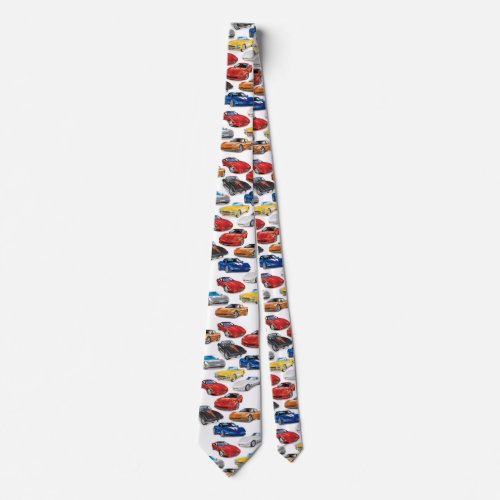 GENERATIONS OF AUTOMOBILE ART NECK TIE