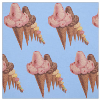 generations of ice cream cones fabric