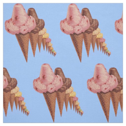 generations of ice cream cones fabric