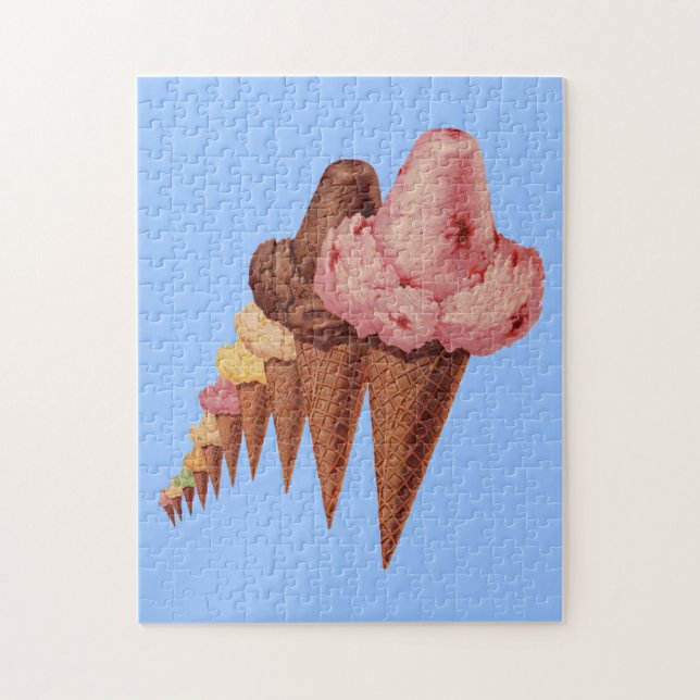 generations of ice cream cones jigsaw puzzle (Vertical)