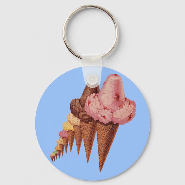 generations of ice cream cones keychain (Front)