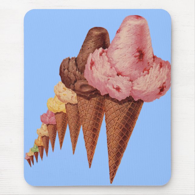 generations of ice cream cones mouse pad (Front)