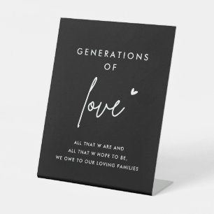 Generations Of Love Wedding Day Signs