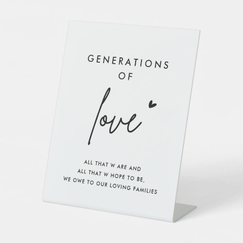 Generations Of Love Wedding Day Signs