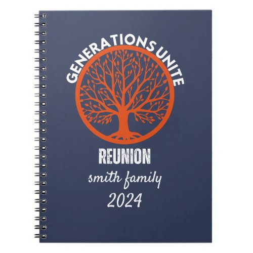 generations unite family reunion notebook