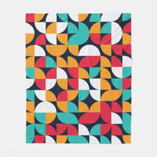Generative Art: Colorful Triangle Pattern Fleece Blanket
