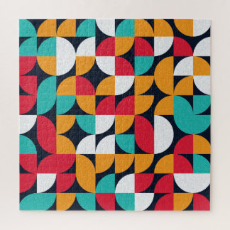 Generative Art: Colorful Triangle Pattern Jigsaw Puzzle