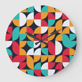 Generative Art: Colorful Triangle Pattern Large Clock